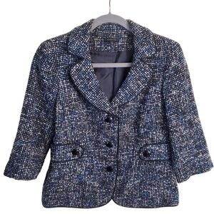 Semantiks Wool Tweed 3/4 Sleeve Jacket Size 6P